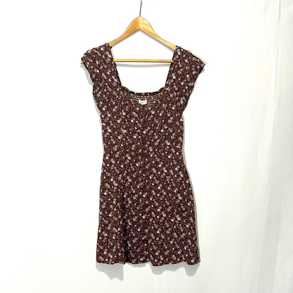 Aeropostale Floral Ditsy Floral Smocked Mini Dress Cottage core & Flirty Size M
